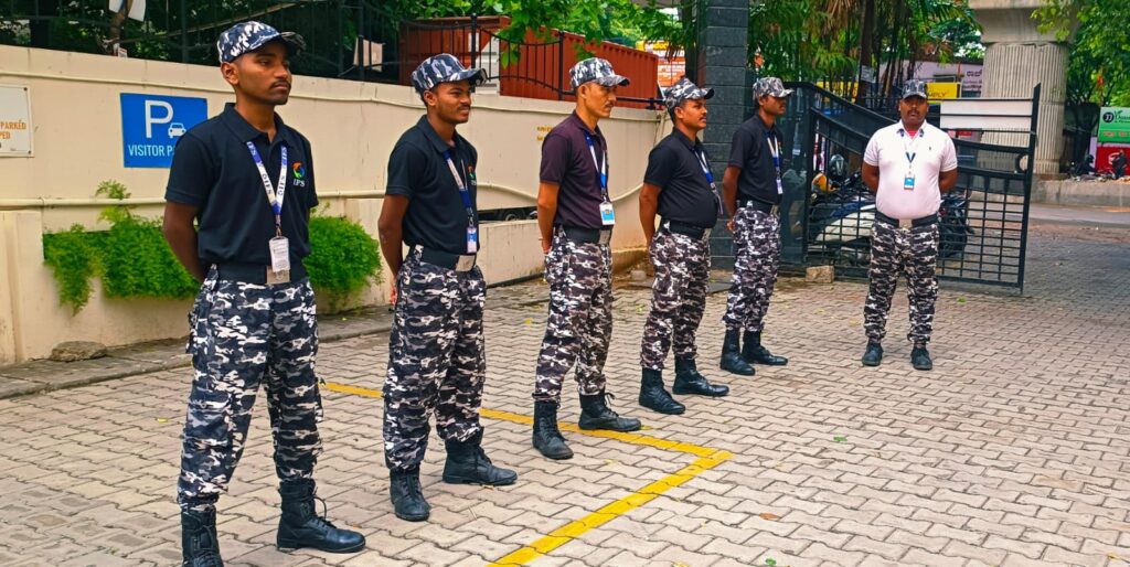 apartment security Bangalore guards patrolling residential apartment