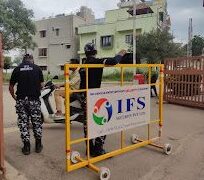 professional security guards protecting business property